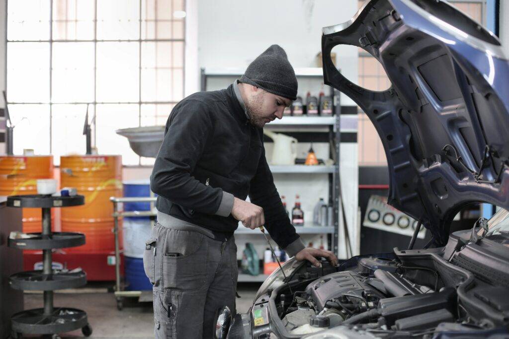 Auto repair specialists at work